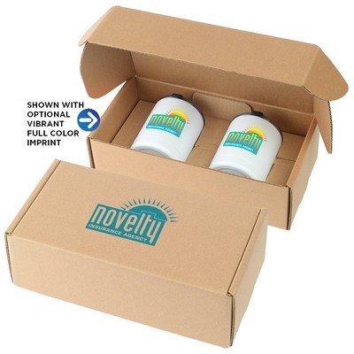 10 Oz. Stainless Steel Low Ball Glasses Gift Box Set